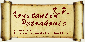 Konstantin Petraković vizit kartica